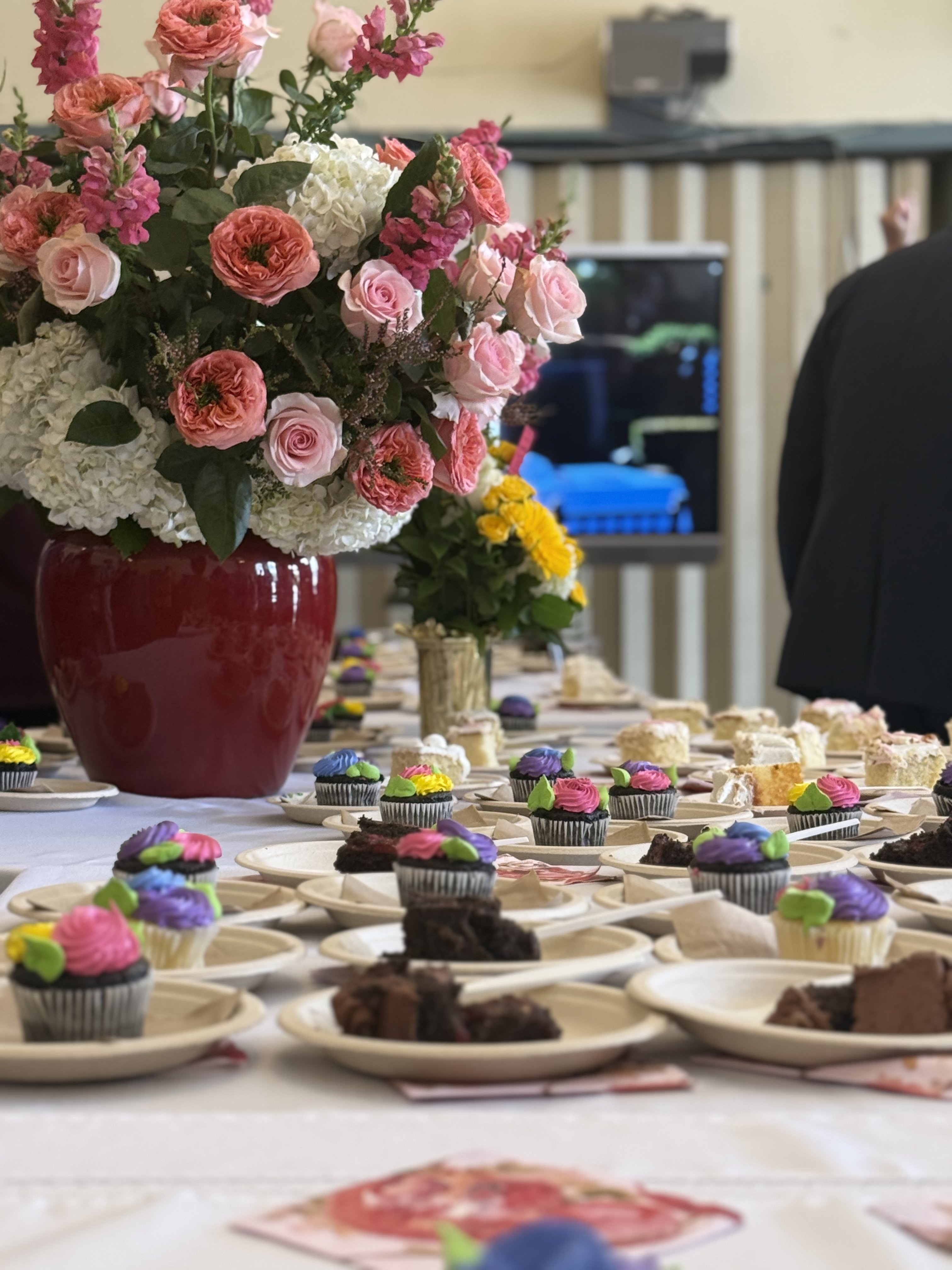 Cake and flowers
